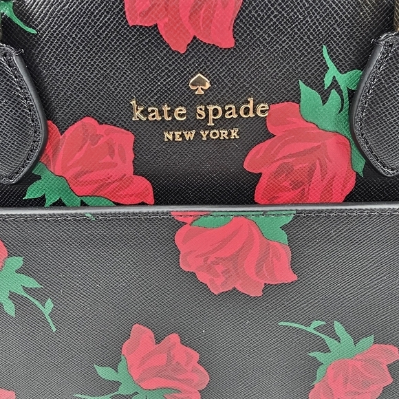 Kate Spade Madison Rose Toss Printed Medium Satchel new without tag - Picture 6 of 8